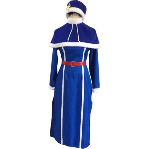 2020 Fairy Tail Juvia Loxar Cosplay Dress Costume Custom-made Womens Halloween Costumes Whole Set