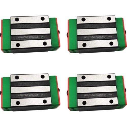 4Pcs HGH15CA Linear Guide Rail Slider, HGR Linear Guide CNC Diy Parts for Linear Guide