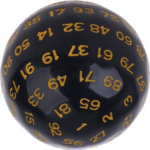 New 1pcs Acrylic Round Shape 100 Sided D100 40mm Polyhedron Numbers Dice Board Game Digital Dice Dropshipping