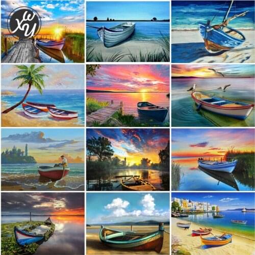 Diamond Art for Adults Beach Scenery Full Drill Mosaic Round Square Rhinestones Accessories Embroidery Stitch Kit for Home Decor