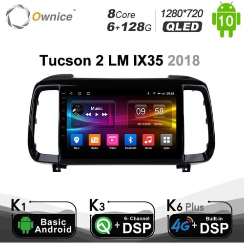 6G /128G QLED Octa Core Android 10.0 Car Radio 2 din DVD player GPS Navi for Hyundai Tucson 2 LM IX35 2018 DSP 4G LTE SPDIF