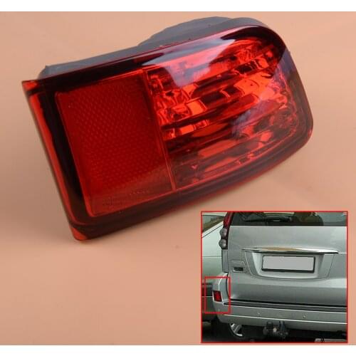 Beler Red ABS Rear Left Bumper Fog Lamp Light Housing 8159160130 Fit for Toyota Land Cruiser Prado J120 2002 2003 2004-2009