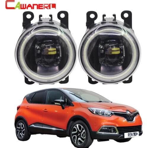 Cawanerl Car LED Lamp Fog Light Angel Eye Daytime Running Light DRL 12V For Renault Captur 2013 2014 2015 2016 2017