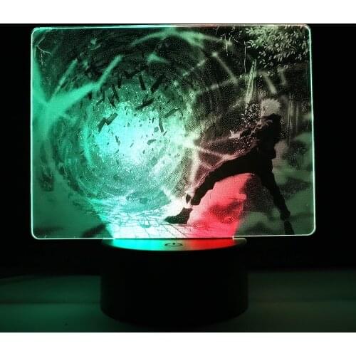 Colorful Anime Jujutsu Kaisen Two Tone LED Night Light for Kid Bedroom Decor Birthday Gift Manga Jujutsu Kaisen Two Tone 3D Lamp