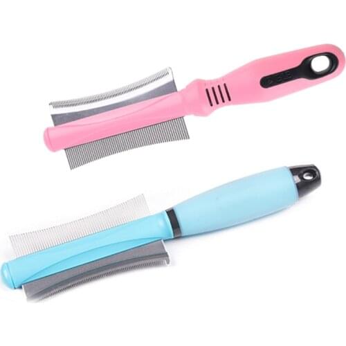 Dog Grooming Tool With Double Sided Dematting Rake Brush Suitable For Dogs And Cats Double Comb Densely Packed Pins