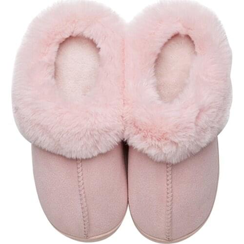 Ladies indoor slippers Winter warm shoes Ladies slippers Artificial fur slippers Ladies shoes