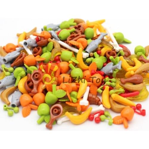 MOC Bricks Food Fruit Vegetables DIY Enlighten Block Brick Part Compatible with All Brands Assembles Particles