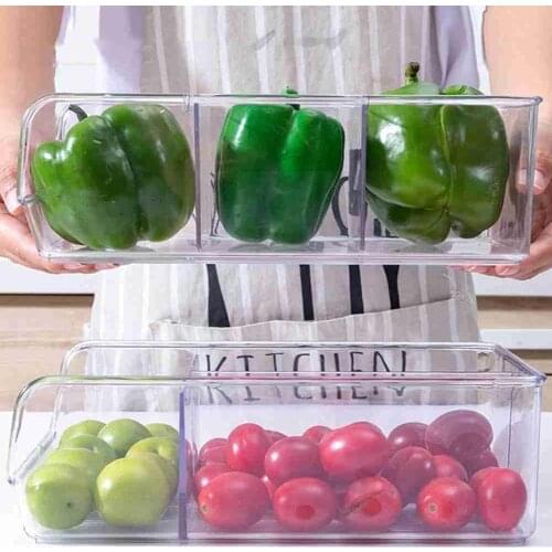 Refrigerator Food Storage Container Fridge Drawer Shelf Clear Refrigerator Organizer Box boxes organizer Pantry storage Fre Z9U1