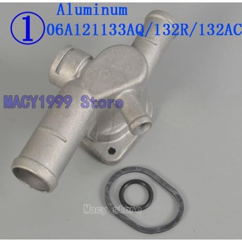Aluminum alloy cooling pipe thermostat package for V W Golf Jet ta 2.0 L4 99-06 06A 12133d 06a12133d 06a12133d 06a12