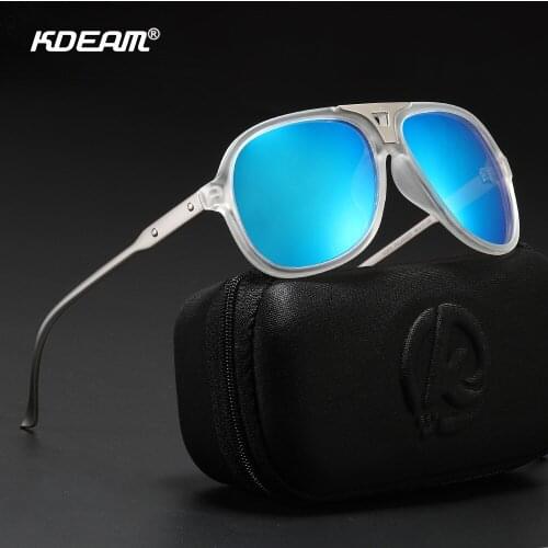 KDEAM Pilot Mens Sunglasses Polarized 60mm Width Night Fishing Glasses Women UV400 Photochromic Sunglasses Color C9 CE KD570