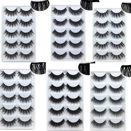 2019 NEW 1 box mink eyelashes natural long 3d mink lashes Hand-woven Mesh Surround Lashes Natural Soft makeup false eyelash
