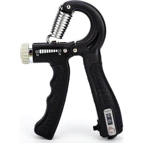 New R-Shape Adjustable Countable Handle Grip Strength Exercise Gripper With Counter Durable Hand Force Exercise Fitness Tool