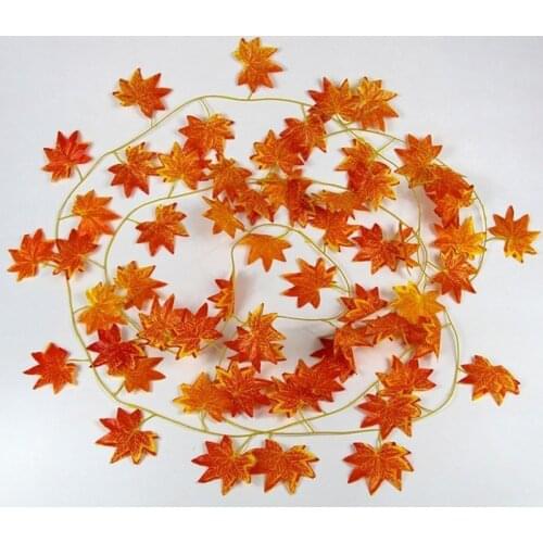 Autumn Maple Leaf Garland Vine Wedding Home Office Decoration 2.4M Artificial Plants Decor S
