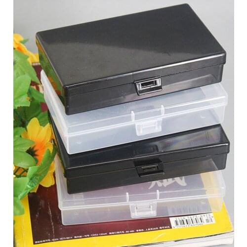 Plastic Makeup Storage Box Clear Square Diamond Painting Plastic Business Card Box Cosmetics Case Desktop Organizer