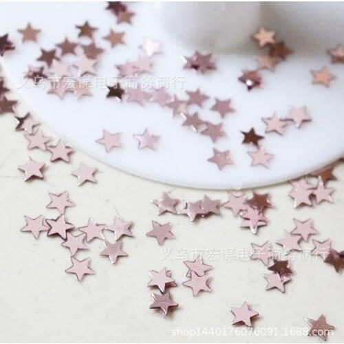 Rose Gold/Stars/15 grams Sequins PVC Flat for DIY Card Making Craft Color Collection