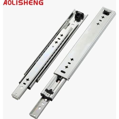 Heavy-duty drawer ball bearing heavy-duty tri-fold full extension rail, 120KG load-bearing
