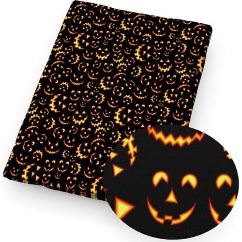 50*140cm Halloween Pumpkin Printed Polyester Cotton Fabric for Tissue Baby Sewing Quilting Fat Quarters Clothes Fabric,c11374
