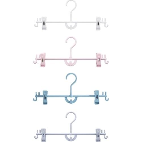 Drying Rack Coat Hangers Clothes Closet Pant Trouser Skirt Plastic Clip Racks Non-slip Storage Multifunction
