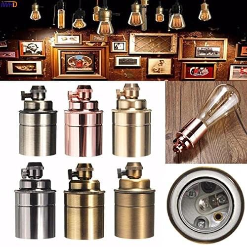 IWHD Portalamparas Vintage E27 Socket Bulb Light Holder 110-220V Retro Douille Soquete E27 Lamp Holder Base Edison CE UL