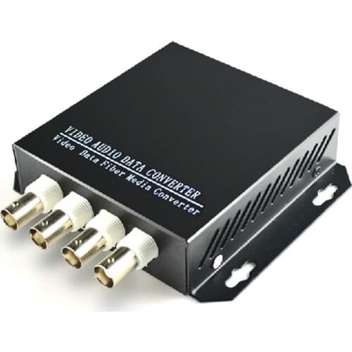 High Quality 4 Channels Video Fiber Optical Media Converter ( Transmitter and Receiver ) for Analog CCTV