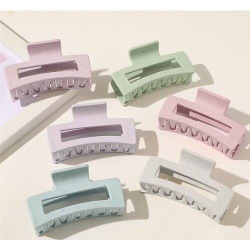 10pcs/lot High Quality Geometric Resin Hair Claws Large Square Hair Crabs Hair Clamps for Women Girls Thick Hair Accessories
