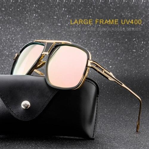 Womens Outdoor Sports Driving Glasses Metal Big Frame Couple Cycling Fishing Travel Sunshade UV-Blocking Eyewears gafas de sol