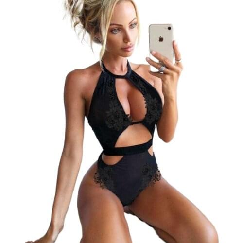 Women Sexy Lingerie Mesh Transparent Bodysuit Bare Chest Erotic Underwear Spandex Catsuit Sex See Through Leotard Suspender Sexi