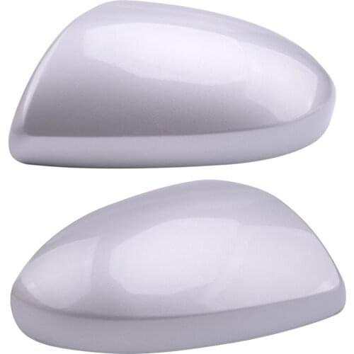 1Pair Car Door Wing Mirror Cover Cap Shell Silver ABS Fit for Mazda 2 3 6