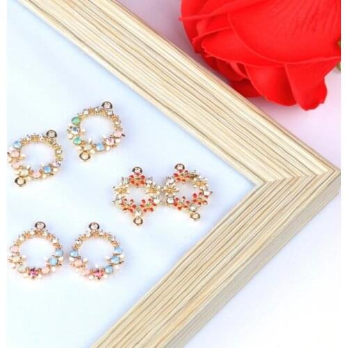 10pcs Color iris flower earrings pendants Net red color flower cluster earrings accessories