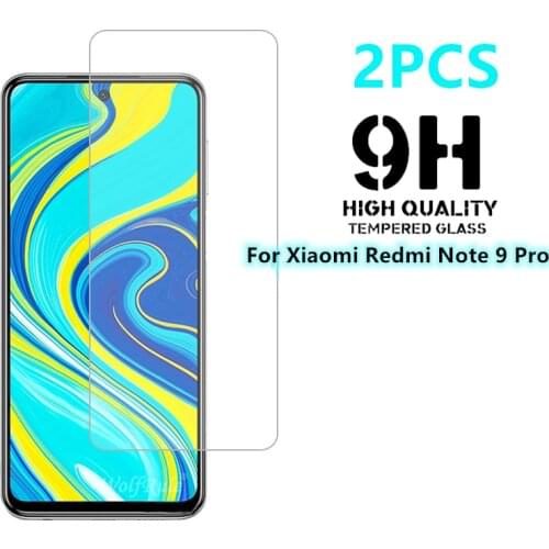 2PCS For Xiaomi Redmi Note 9 Pro Glass For Redmi Note 9 Pro Tempered Glass Hard 9H Screen Protector For Xiaomi Redmi Note 9 Pro