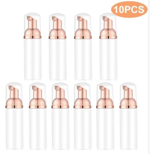 5pcs/10pcs Foam Bottle Portable Durable Hand Washing Press Bottle Travel Plastic White Empty Pump Head Spray Bottle