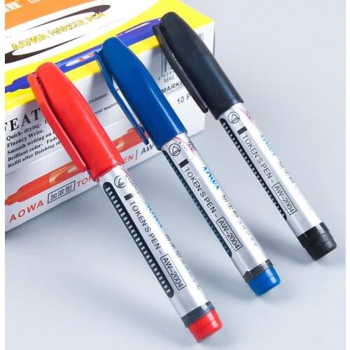 60 Pcs Per Set Big Head Marker Pen Wholesale Rough Head Oil Marker Pen Large Marker Red Black Red Marker Wholesale Factory