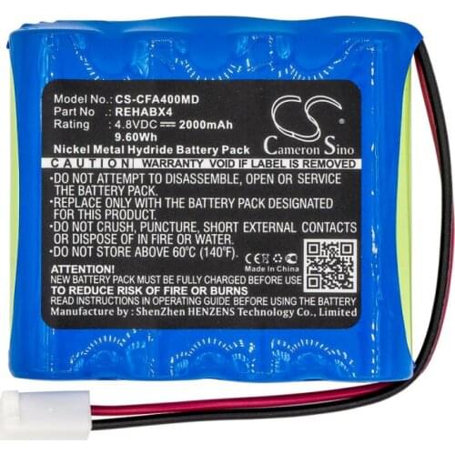 Cameron Sino 2000mAh battery for CEFAR 2652 Activ X 4 RehabX4 Medical Battery