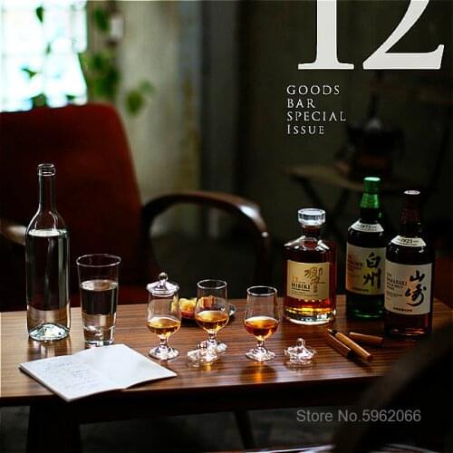 European Style Sommelier Copita Nosing Glass Tulip Wine Taster Whiskey Goblet With Cover Lid Cognac Brandy Snifters Tasting Cup