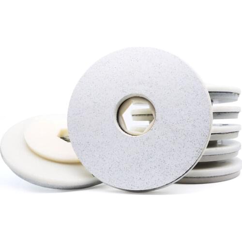 1 Piece 6 inch Diamond Edge Polishing Pad Snail Lock Backer White Edge Marble Granite Stone Grinding Disc Sanding Wheel