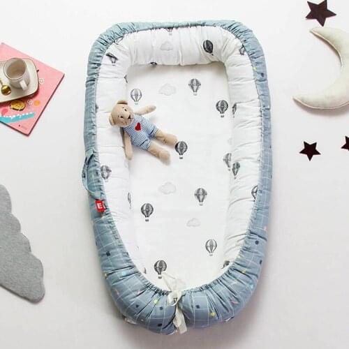 Baby Sleeping Nest Bed Removable Washable Newborn Bassinet Playen Crib Cotton Infant Cradle Cot