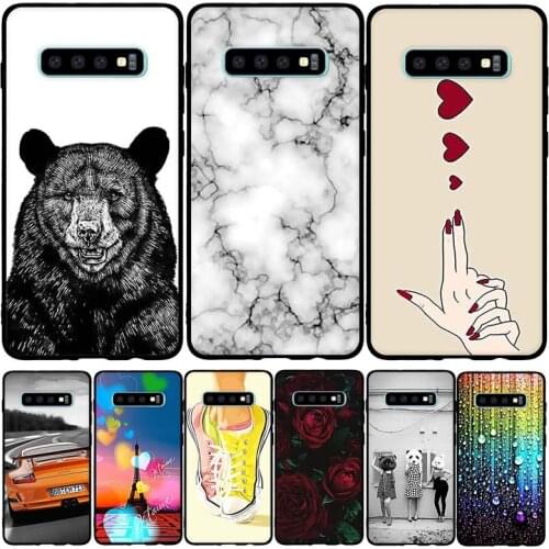 For Samsung Galaxy S10 Plus SM-G975F Case TPU Silicone Shell For Samsung Galaxy S10 S 10 Plus S10plus Cover Animals Coque Capa