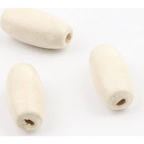 DoreenBeads 500PCs Handmade Wood Spacer Beads Barrel For DIY Making Necklace Jewelry About 15mm x 7mm, Hole: Approx 2.4mm