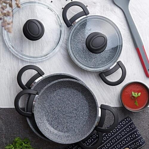 Emsan TitanGranit Gray 6 Piece Sahan Set