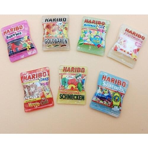 10pcs/lot Resin Kawaii Glitter Candy Flatback Cabochons For DIY Hair Bow Center Scrapbooking Accessories