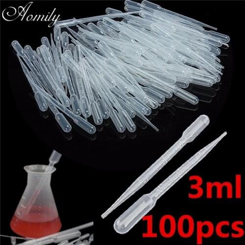 Aomily 100pcs/Set 3ML Ice Cream Jelly Milkshake Droppers Pipette Straw Dropper Disposable Straw Cupcake Mousse Macaron Tools