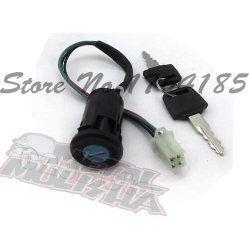 Ignition Key Switch Lock 4 Wires Bike ATV Quad Go Kart Motard Motor Moped Buggy Scooters for Yamaha for Kawasaki for Suzuki