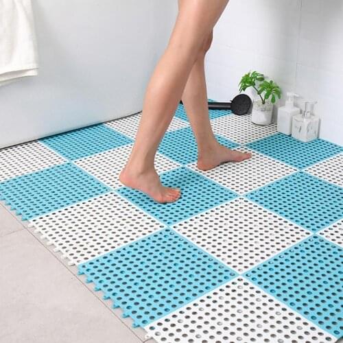 Square Anti-skid Mat Non-slip PVC Hollow Home Bath Mats noodor Bathroom Anti-skid Mats Cushion with Suction Cup for toilet