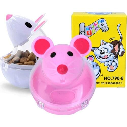Lightweight Mouse Cat Toys Mouse Toys For Cats Toys Artificial Mouse Shape Automatic Leakage Design Pet Feeder