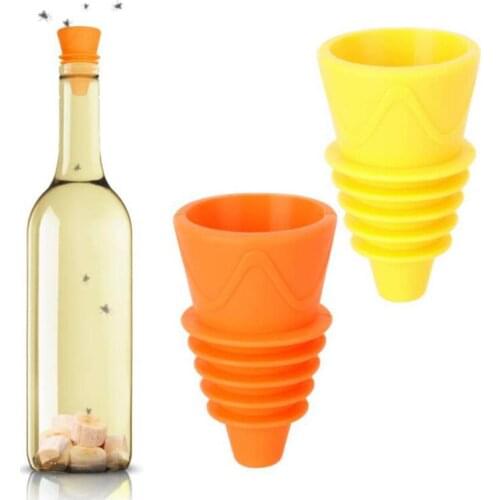 1pcs Flexible Flies Trap Funnel Fruit Fly Trap Fruit Flies Catcher Killer Non-Toxic Silicone Detergent Insect Trap Pest Control