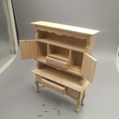 M02-X059 children baby gift Toy 1:12 Dollhouse mini Furniture Miniature rement Plain kitchen wardrobe 1pcs