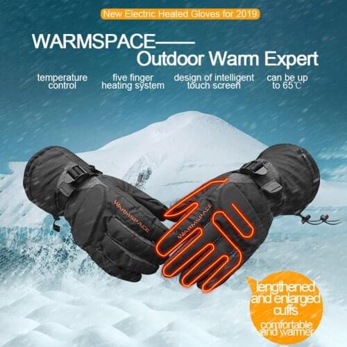 Motorcycle Heated Gloves 3.7V/3600mAh Lithium Battery IP68 Warm Keeping Thermal Heat Gloves For Skiing Riding In Cold Weather