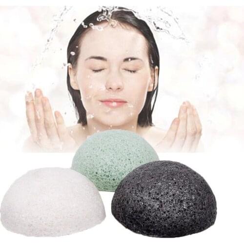 Natural Konjac Random Color Soft Magic Face Cleaning Pad Puff Eco-friendly Face Wash Cleansing Sponge Skin Cleanser Mat