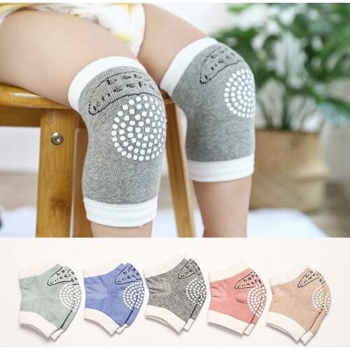 2021 Fashion Unisex Kneecap Coverage Baby Crawling Anti-Slip Knee Compression Sleeve Elbow Knee Braces soft socks pad