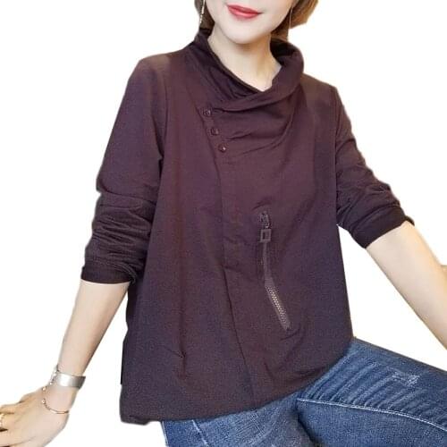 2021 Spring And Autumn New Sweatshirt Womens Base Jacket Sweatshirt Ladies Top Large Size Loose Long Sleeve T-shirt Female L262